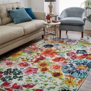 Venson Blossoms Clp0810096Tm Rug Carpet Area Rug For Living Room Bedroom Rug Home Decor