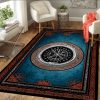 Viking Logo Norse Mythology Rug Bohemian Style Area Rug Living Room Rug Room Decor Rug
