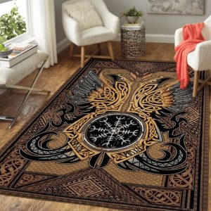 Viking Norse Compass Rug Bohemian Style Area Rug Living Room Rug Home Decor Rug