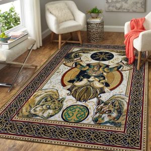 Viking Odin Celtic Rug Bohemian Style Area Rug Living Room Rug Room Decor Rug