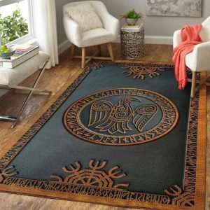 Viking Raven Rug Bohemian Style Area Rug Living Room Rug Home Decor Rug