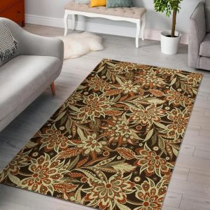Vintage Brown Bohemian Floral Area Rug Bohemian Rug Christmas Decor