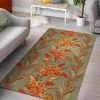Vintage Orange Bohemian Floral Area Rug Bohemian Rug Living Room Decor