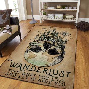 Wanderlust Find What You Love And Let It Save You Area Rug Floor Decor Area Rug – Home Decor – Bedroom Living Room Decor