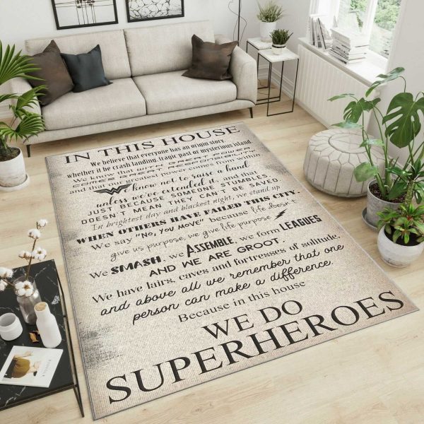 We Do Superheroes Area Rug – Home Decor – Bedroom Living Room Decor