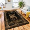 Whitetail Border Cabin Area Rug Rustic Cabin & Lodge Area Rug Bedroom Rug