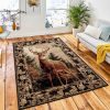 Whitetail Friends Area Rug Rustic Cabin & Lodge Area Rug Living Room Rug