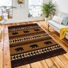 Woodcut Bear Area Rug Rustic Cabin & Lodge Area Rug Living Room Rug