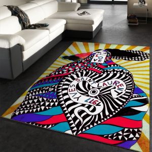 Ysl Vintage Love Poster Area Rug Living Room Rug Christmas Gift Decor Area Rug For Living Room Bedroom Rug Home Decor