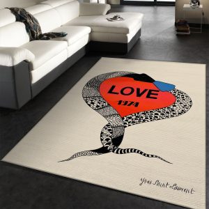 Ysl Vintage Love Poster Area Rugs Living Room Rug Floor Decor Home Decor Area Rug For Living Room Bedroom Rug Home Decor